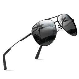 wearPro Vintage Sonnenbrille für Herren und Damen, polarisiert, UV400 Schutz, Unisex, Metallrahmen, schwarz