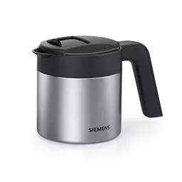 Siemens Thermo-Kaffeekanne TZ40001, 1 L Edelstahl, direktes Brühen und Warmhaltefunktion, passend für EQ500, EQ700, EQ6 plus und EQ900