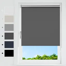 HOMEDEMO Verdunklungsrollo ohne Bohren, Dunkelgrau, 60x150 cm, für Fenster & Tür