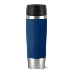 Emsa Travel Mug 500 ml Classic Grande, Thermobecher, blau, hält 6h heiß, 12h kalt, 100% dicht