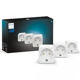 Philips Hue Smart Plug, smarte Steckdose, kompatibel mit Amazon Alexa, 3er-Pack