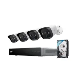 eufy PoE NVR Sicherheits-Set mit 4 4K/8MP Außenkameras, Nachtsicht, Weitwinkel, Bewegungserkennung und 2TB HDD