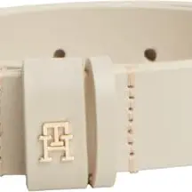 Tommy Hilfiger Damen-Ledergürtel Essential Effortless, Beige, 85 cm