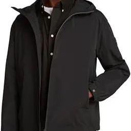 Tommy Hilfiger Herren Windbreaker Jacke, Schwarz, XL