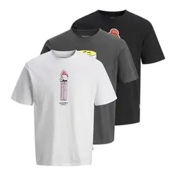 JACK & JONES Skull T-Shirt 3er-Pack