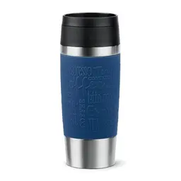 Emsa N20203 Travel Mug Classic 0,36L - Dunkelblau, 100% dicht, 4h heiß, 8h kalt, spülmaschinenfest