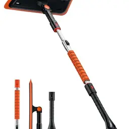 AstroAI 119CM Schneebesen & Eiskratzer 2-in-1 mit Silikonkopf für Autos, LKWs und SUVs