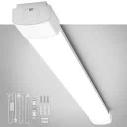LED Feuchtraumleuchte 60cm 18W, Wasserfest IP65, Flach, Kaltweiß 5000K, für Küche, Keller, Garage, einfache Montage