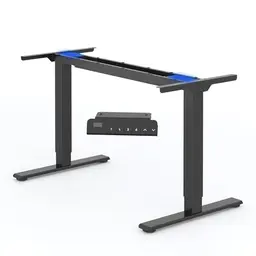 FlexiSpot Höhenverstellbarer Schreibtisch mit 2 Motoren und 4 Speicherfunktionen, Schwarz