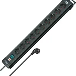 Brennenstuhl Premium-Line Steckdosenleiste 10-Fach mit Schalter und 3m Kabel, Made in Germany