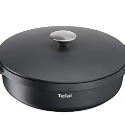 TEFAL Trattoria 28 cm Schmorpfanne mit Gussdeckel, Induktion, Antihaft-Beschichtung, backofengeeignet