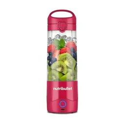 nutribullet Portable Smoothie Maker, 475 ml BPA-freier Becher, kabellos, wiederaufladbar, tragbarer Mini-Mixer für Eis & Obst, Magenta