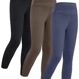 3er Pack Mädchen Leggings mit hoher Taille – Bequeme Baumwollhose für Schule und Alltag (5-6 Jahre)