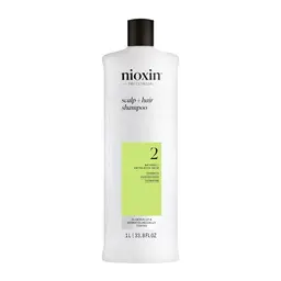 Nioxin Scalp & Hair System 2 Shampoo – Reinigungsshampoo für dünner werdendes Haar – mit Biotin & Koffein (1 l)