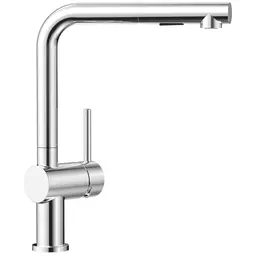 CECIPA Ausziehbare Küchenarmatur mit Brausefunktion, 360° schwenkbar, Zinklegierung, Chrom