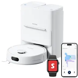 SwitchBot S20 Saugroboter - Starke Saugleistung, AI Hindernisvermeidung, Automatische Wischreinigung, Kompatibel mit Matter und Apple Home