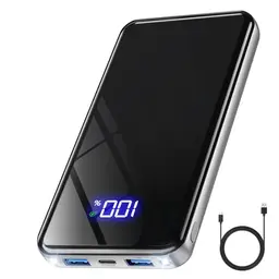 Power Bank 26800mAh mit USB-C, Taschenlampe & 3-in-1 Kabel für iPhone, Galaxy & mehr – ideal für Reisen & Camping