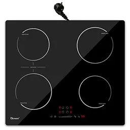 GIONIEN 60cm Induktionskochfeld mit 4 Kochstellen, Plug-in, 2800W