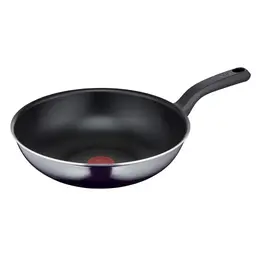 Tefal Resist Wokpfanne 28 cm, Antihaftbeschichtung, leicht zu reinigen, Schwarz