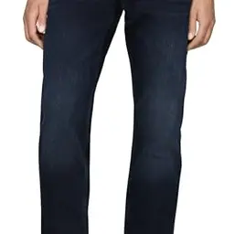 Tommy Hilfiger Herren Jeans Regular Fit Straight Leg, Blau (Teton Indigo), Größe 28/34