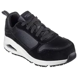 Skechers Damen Arbeitsschuhe Uno SR Elainy, Schwarz/Weiß, Größe 39