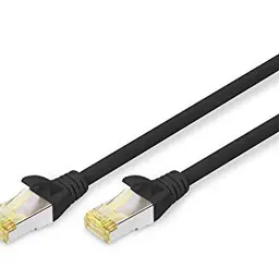 DIGITUS LAN Kabel Cat 6A – 10 m – S/FTP geschirmt – Schwarz