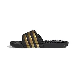 adidas Adissage Slides Unisex, Schwarz/Gold, Größe 42 EU