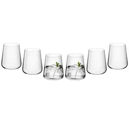 Gerlach 1760 Gläser Set, 6 Stück, 430 ml, Modernes Trinkgläser-Set für Wasser, Cocktails und Saft