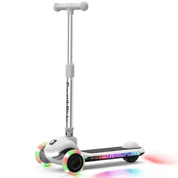 FanttikRide K9 Pro Elektroroller für Kinder 3-6 Jahre, höhenverstellbar, bis 40 Min Fahrzeit, 6 KM Reichweite, Hellgrau