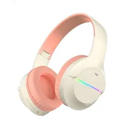 Fragolucyou Kabellose Bluetooth-Kopfhörer mit bunten Lichtern und hohem Tragekomfort