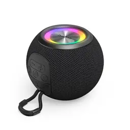 Hama Ball Shape Bluetooth-Lautsprecher, tragbar, kabellos, 5 LED-Modi, 10h Akku, 5W, Schwarz