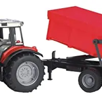 Bruder Massey Ferguson 7480 Traktor mit Kippanhänger 1:16 Spielzeug für Bauernhof