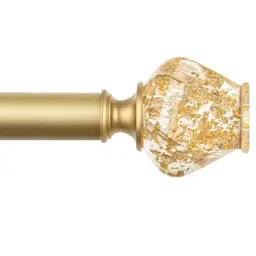 HOTOZON Golden Gardinenstange 80-148 cm, ausziehbare Vorhangstange für Wohn- und Schlafräume