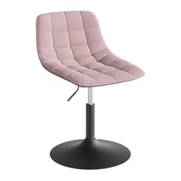 WOLTU Schminktisch mit höhenverstellbarem, drehbarem Hocker, aus Samt, rosa