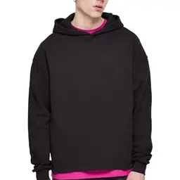 Urban Classics Herren Organic Loose Hoody - Kapuzenpullover, Schwarz, S