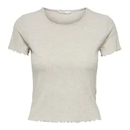 ONLY Damen Onlemma S/S Short Top Pumice Stone, Größe S