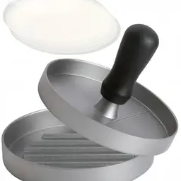 Beykakye Burgerpresse Antihaft mit 50 Patty Papieren - Robuste Hamburger Presse für Grill und BBQ
