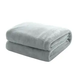 Kuscheldecke Flauschig & Warm, Flanell/Fleecedecke, Faltenbeständig, 130 cm x 150 cm, Hellgrau