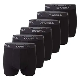 O'Neill Herren Boxershorts 6er Pack Baumwolle Basic Trunks, Größe XXL, Schwarz