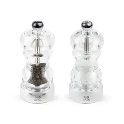 PEUGEOT Mühlenset Nancy 12 cm - Pfeffermühle und Salzmühle - Acryl Transparent