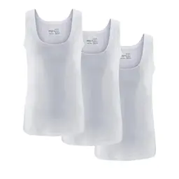UNDEREA 3er Pack Jungen Tank Tops – 100% Baumwolle, Weiss, Größen 9-10 Jahre