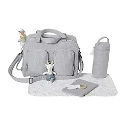 VERTBAUDET Wickeltasche, Family, Sweatware grau meliert, One Size