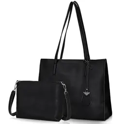 TANTOMI Damen-Handtasche Set – Lederhandtasche mit Umhängetasche, ideal für Schule, Einkäufe, Reisen oder Geschenk