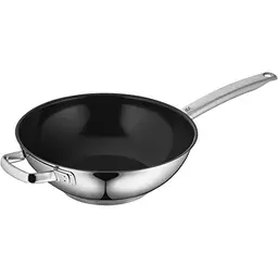 WMF Durado Wokpfanne 28 cm, Induktion, für alle Herdarten, backofenfest bis 260°C, Edelstahl