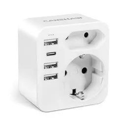 Carehabi Reiseadapter für Australien und Neuseeland mit 3 USB-A und 1 USB-C