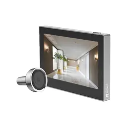EZVIZ CP2 WLAN Türspion mit 4,3" Farbdisplay und kabelloser Video-Türklingel, wetterfest (Silber)