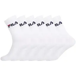 Fila Herren Sportsocken 6er Pack, Weiß, Größe 43/46