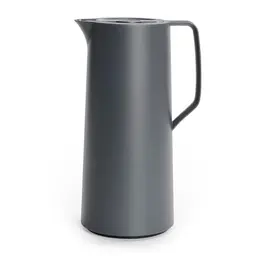 Emsa Motiva Thermoskanne 1l - Isolierkanne mit Quick-Press-Verschluss, 12h heiß, 24h kalt, nordisches Design, anthrazit
