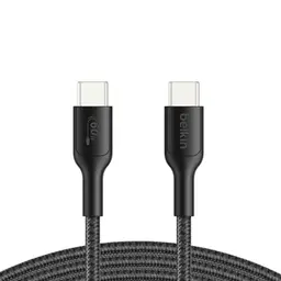 Belkin USB-C auf USB-C Kabel (60 W, 2 m) – Schnelles Laden für Nintendo Switch, iPhone, iPad, MacBook Air, Galaxy S25 Ultra & mehr, schwarz