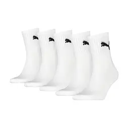 PUMA Unisex Socken, 5er Pack, Weiß, Größe 43-46 EU